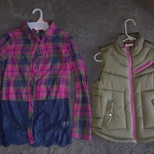 Vest & Plaid Button Down